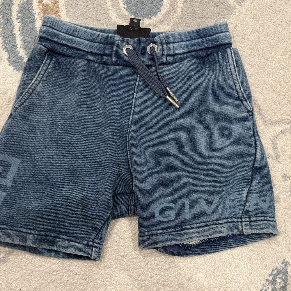 Givenchy Denim Blue Athletic Shorts